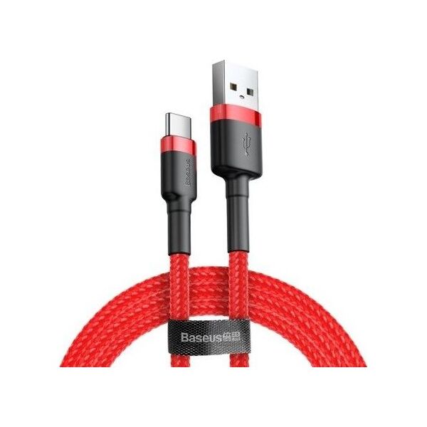 Kabel USB Baseus USB-A - USB-C 2 m Czerwony (CATKLF-C09)
