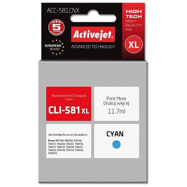 Tusz Activejet Tusz ACC-581CNX (cyan)