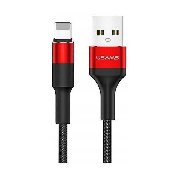 Kabel USB Usams USB-A - Lightning 1.2 m Czerwony (SJ220IP02)