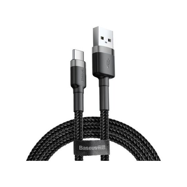 Kabel USB Baseus USB-A - USB-C 3 m Czarno-szary (6953156296343)