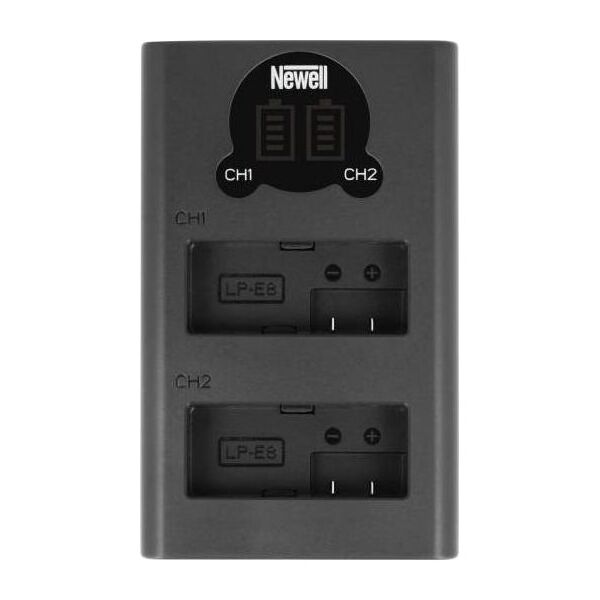 Ładowarka do aparatu Newell Ładowarka dwukanałowa Newell DL-USB-C do akumulatorów LP-E8