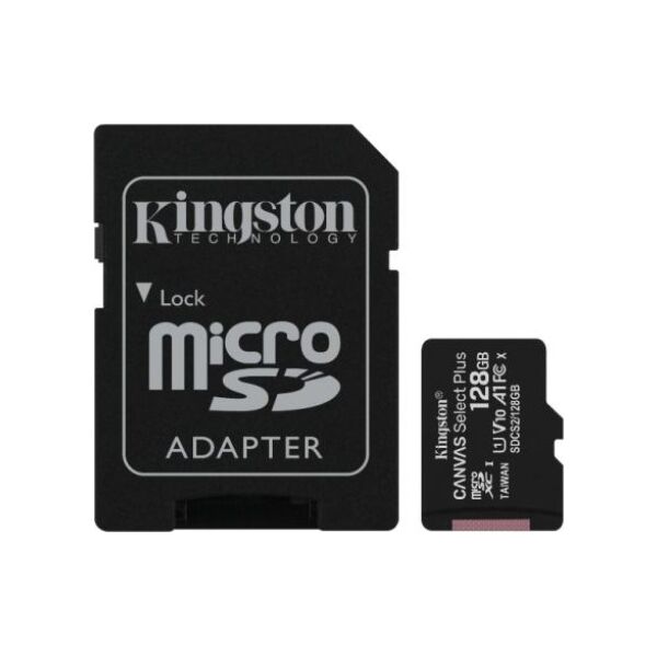 Karta Kingston Canvas Select Plus MicroSDXC 128 GB Class 10 UHS-I/U1 A1 V10 (SDCS2/128GB)
