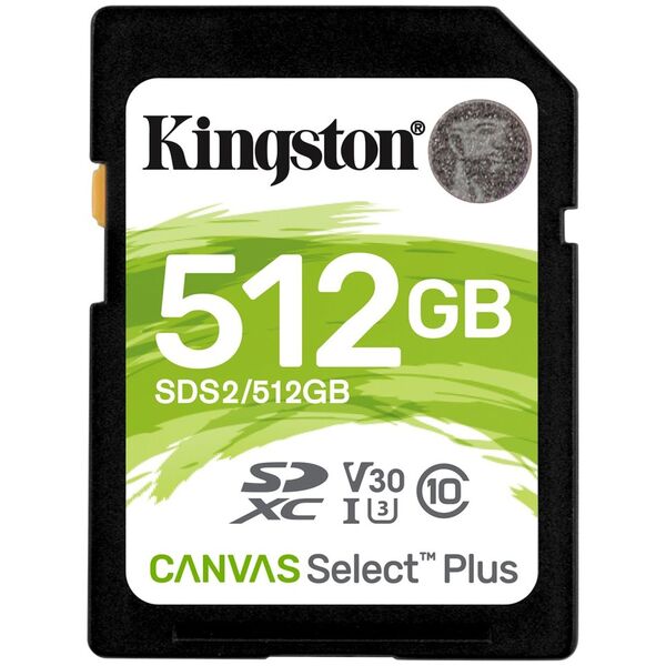 Karta Kingston Canvas Select Plus SDXC 512 GB Class 10 UHS-I/U3 V30 (SDS2/512GB)