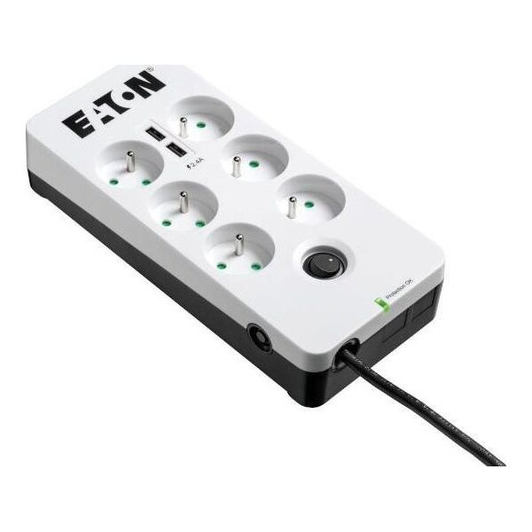 Listwa zasilająca Eaton Protection Box przeciwprzepięciowa 6 gniazd 1 m biała (PB6UF)