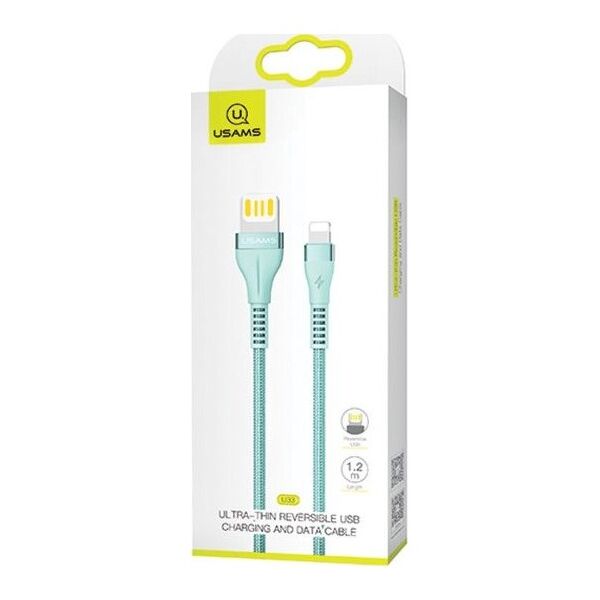 Kabel USB Usams USB-A - Lightning 1.2 m Niebieski (63781-uniw)