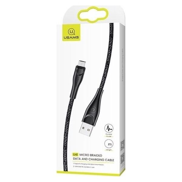 Kabel USB Usams USB-A - microUSB 3 m Czarny (63793-uniw)