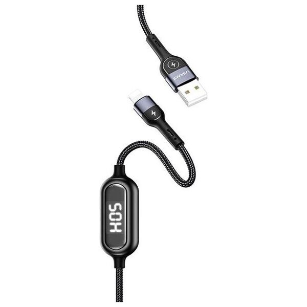Kabel USB Usams USB-A - Lightning 1.2 m Czarny (63800-uniw)