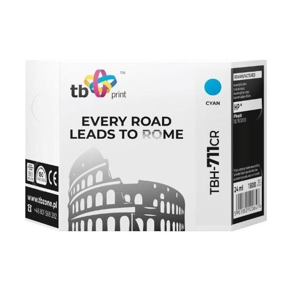 Tusz TB Print Tusz do HP DesignJet T530 TBH-711CR CY ref.-TBH-711CR