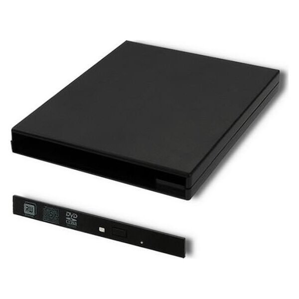 Kieszeń Qoltec na napęd optyczny CD/DVD SATA - USB 2.0 (51864)
