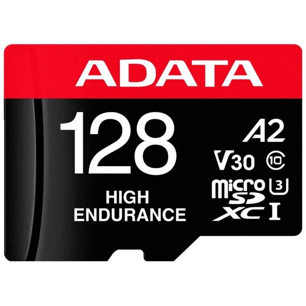 Karta ADATA High Endurance MicroSDXC 128 GB Class 10 UHS-I/U3 A2 V30 (AUSDX128GUI3V30SHA2-RA1)