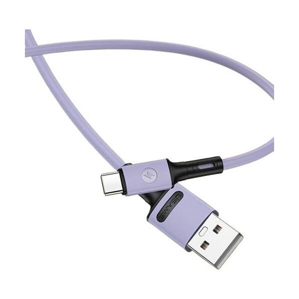 Kabel USB Usams USB-A - USB-C 1 m Fioletowy (69874-uniw)