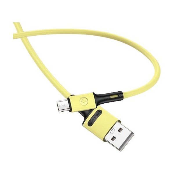 Kabel USB Usams USB-A - microUSB 1 m Żółty (69872-uniw)