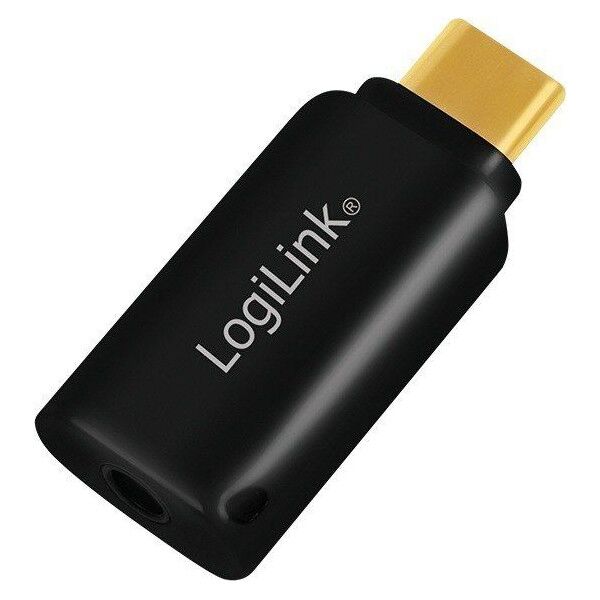 Adapter USB LogiLink USB-C - Jack 3.5mm Czarny  (UA0356)