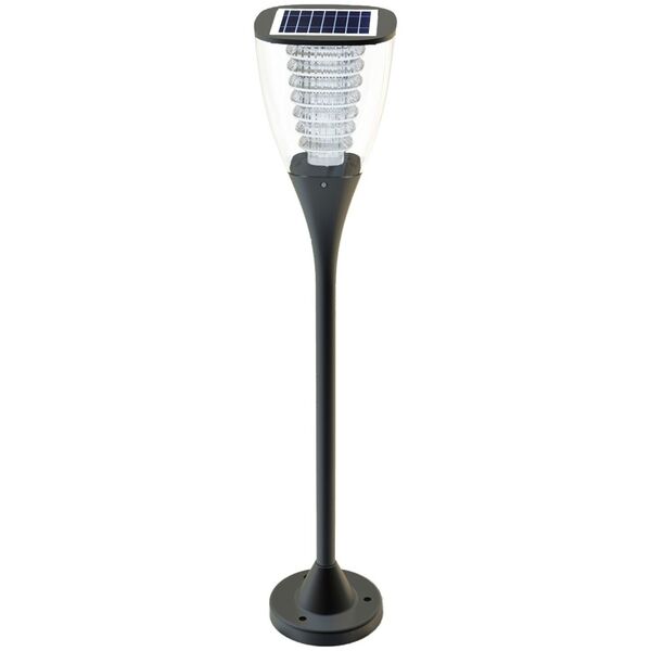 PowerNeed Solarna latarnia ogrodowa Pearl z czujnikiem zmierzchu, panel o mocy 1.6W, ciepłe białe światło LED