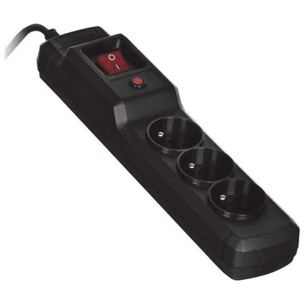 Listwa zasilająca Activejet Combo przeciwprzepięciowa 3 gniazd 5 m czarna