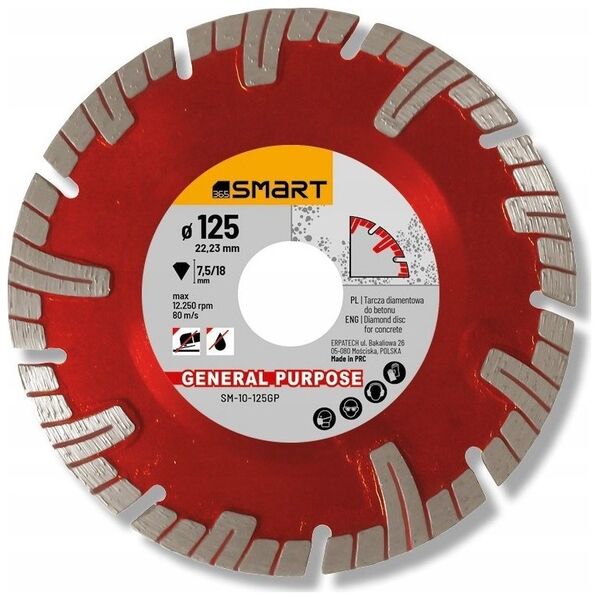 Smart tarcza diamentowa general purpose 125mm SM-10-125GP