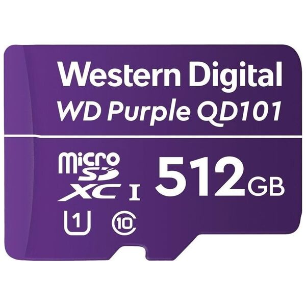 Karta WD Purple MicroSDXC 512 GB Class 10 UHS-I/U1  (WDD512G1P0C)