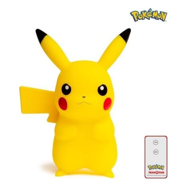 Teknofun Pokmon - PIKACHU LED Wyjątkowa lampa LED 3D w kształcie Pikachu o wysokości 25 cm - oficjalny licencjonowany produkt firmy The Pokmon Company.