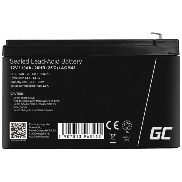 Green Cell Akumulator 12V/10Ah (AGM48)