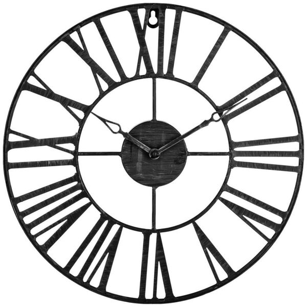 Atmosphera Czarny zegar ścienny vintage 36,5 cm