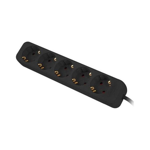 Lanberg Przedłużacz 3m czarny 5x 230V Schuko