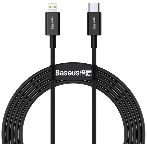 Kabel USB Baseus USB-C - Lightning 2 m Czarny (BSU2663BLK)