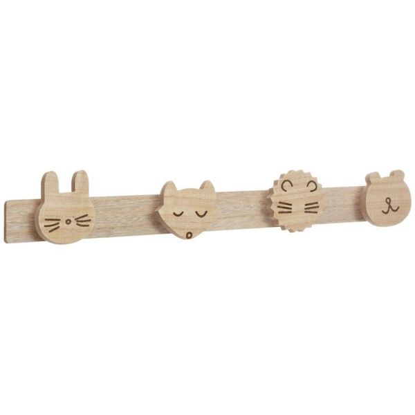 Atmosphera Dziecięcy wieszak z 4 haczykami Animals 55x8,5 cm