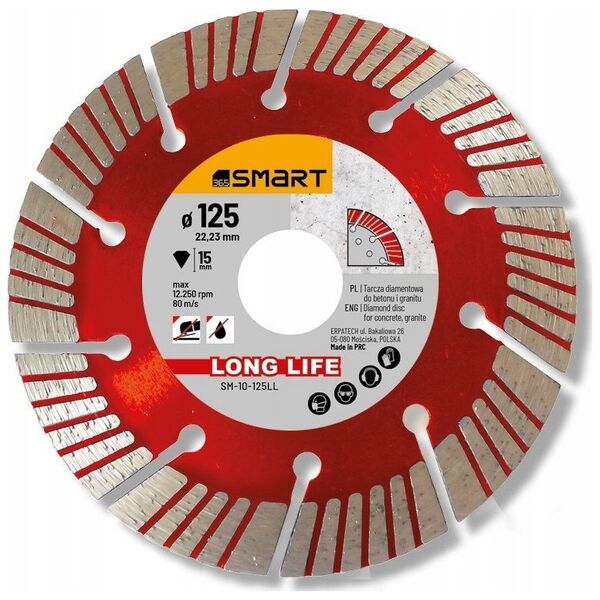 Smart tarcza diamentowa long life 125mm SM-10-125LL
