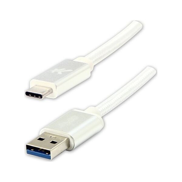 Kabel USB Logo USB-A - USB-C 2 m Biały