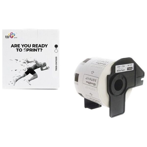 TB Print Etykiety TBEB-DK11209 Brother Czarny na Białym 62x29mm800szt