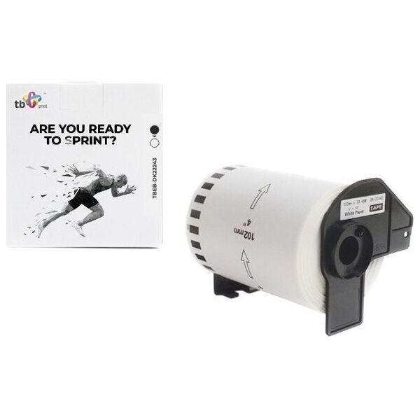 TB Print Etykiety TBEB-DK22243 Brother Czarny na Białym 102x30.48mm