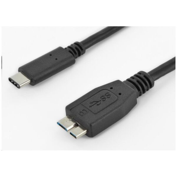 Kabel USB PremiumCord USB-C - micro-B 0.6 m Czarny (ku31cmb06bk)