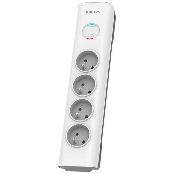 Listwa zasilająca Philips SPN przeciwprzepięciowa 4 gniazda 2 m biała (1_784106)