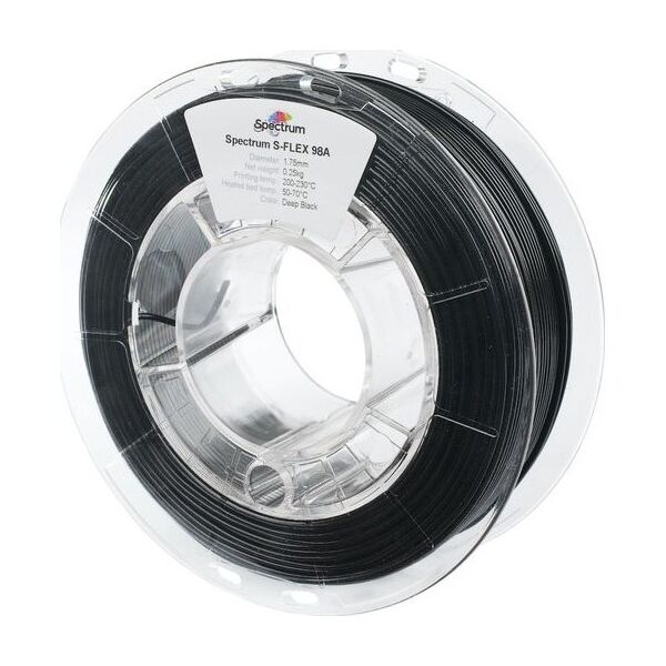 Spectrum Filament S-Flex 98A 1.75mm Deep black 0.25kg