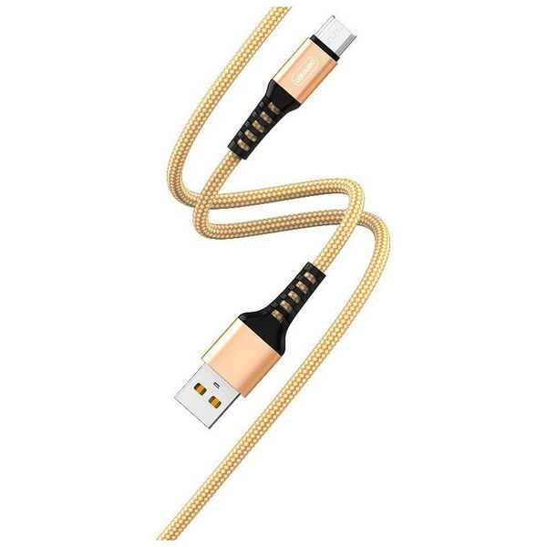 Kabel USB Denmen USB-A - microUSB 1 m Złoty (29357)