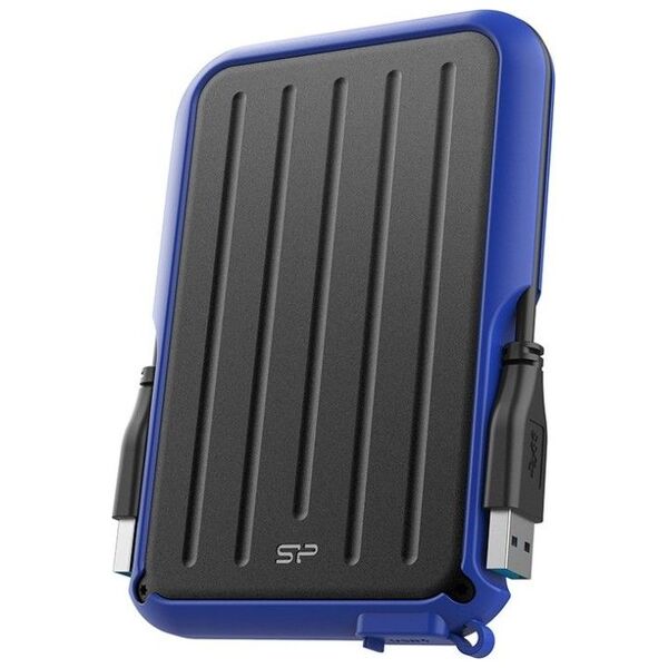 Dysk zewnętrzny HDD Silicon Power Armor A66 4TB Czarno-niebieski (SP040TBPHD66LS3B)