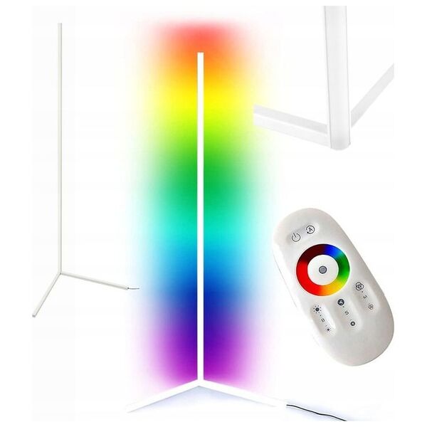 Mozos Lampa podłogowa narożna LC-RGB LED biała
