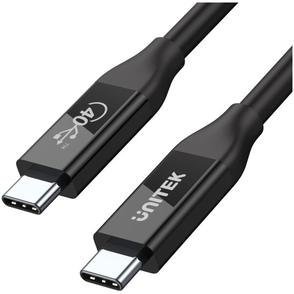 Kabel USB Unitek USB-C - USB-C 0.8 m Czarny (C14100BK-0.8M)