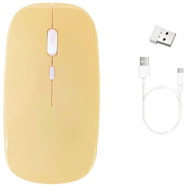 Mysz Strado Bluetooth + Radio (Żółta)