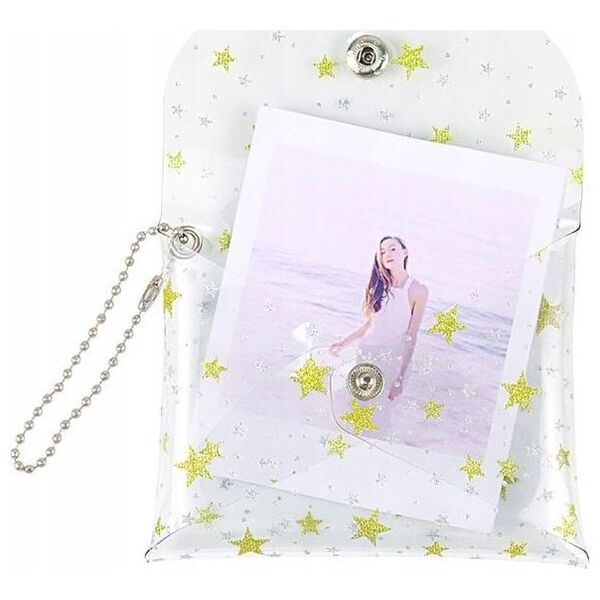 LoveInstant Futerał Etui na Zdjęcia do Fujifilm INSTAX Mini 11 9 8 7 Złote gwiazdy