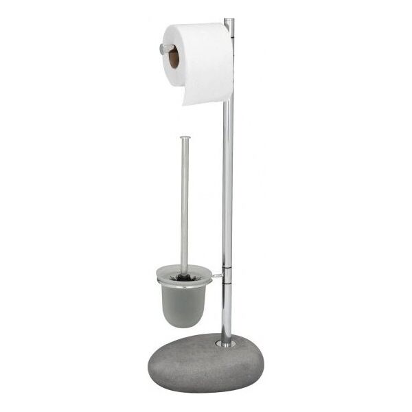 Wenko uchwyt na szczotki i wałki toaletowe Pebble Stone 70 cm stal