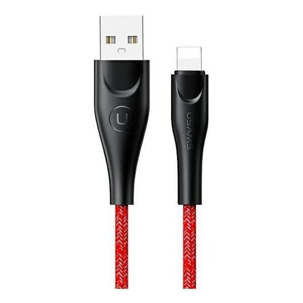 Kabel USB Usams USB-A - Lightning 1 m Czerwony (6958444983479)