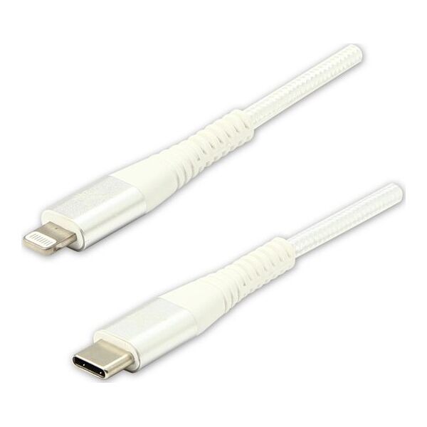Kabel USB Logo USB-C - Lightning 2 m Biały
