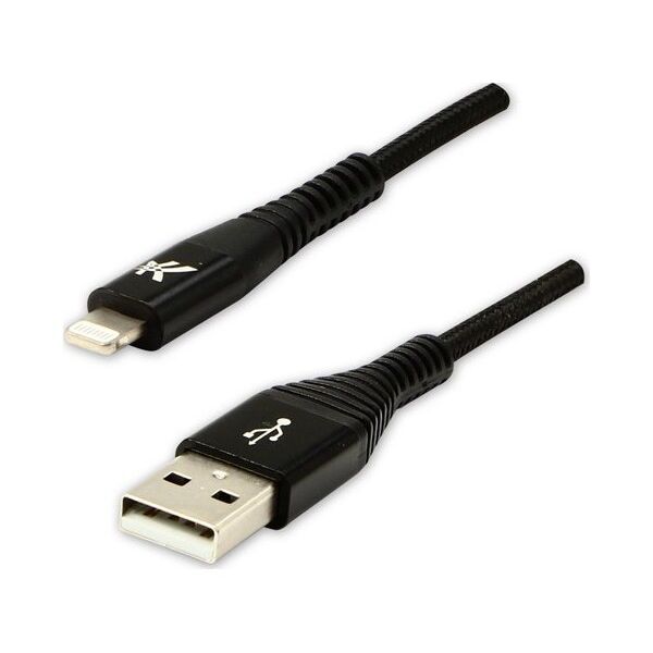 Kabel USB Logo USB-A - Lightning 2 m Czarny