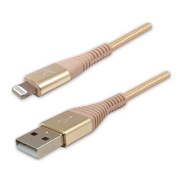 Kabel USB Logo USB-A - Lightning 2 m Złoty