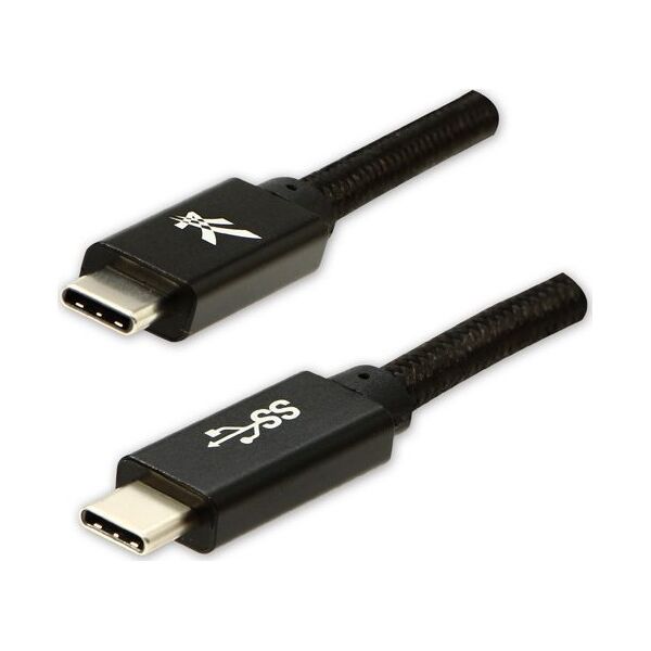 Kabel USB Logo USB-C - USB-C 1 m Czarny