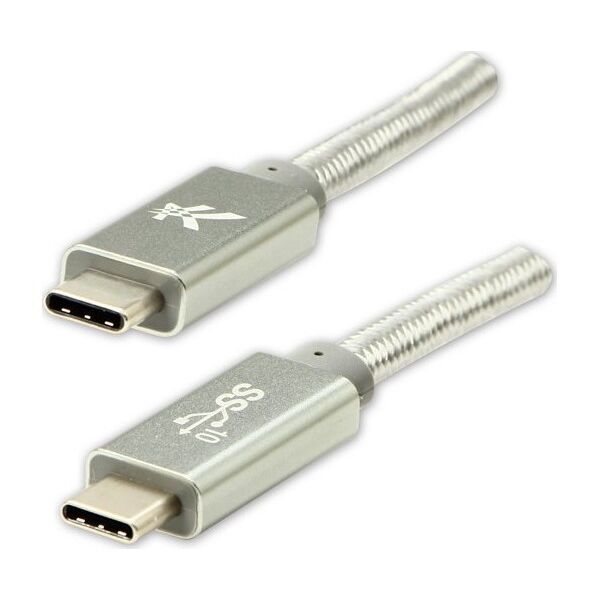 Kabel USB Logo USB-C - USB-C 1 m Biały
