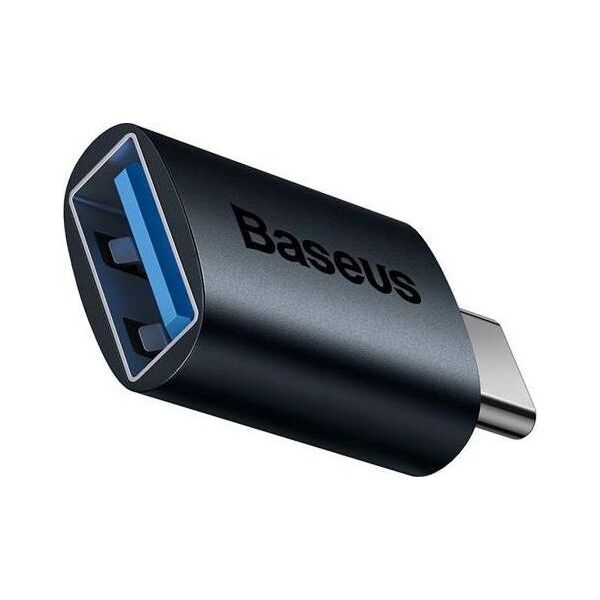 Adapter USB Baseus Ingenuity OTG USB-C - USB Niebieski  (ZJJQ000003)