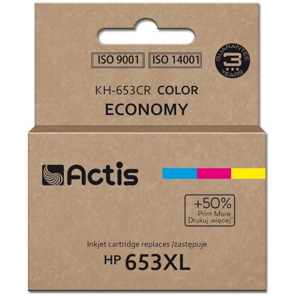 Tusz Actis Tusz Actis KH-653CR (zamiennik HP 653XL 3YM74AE| Premium| 18ml| 300 stron| kolorowy)
