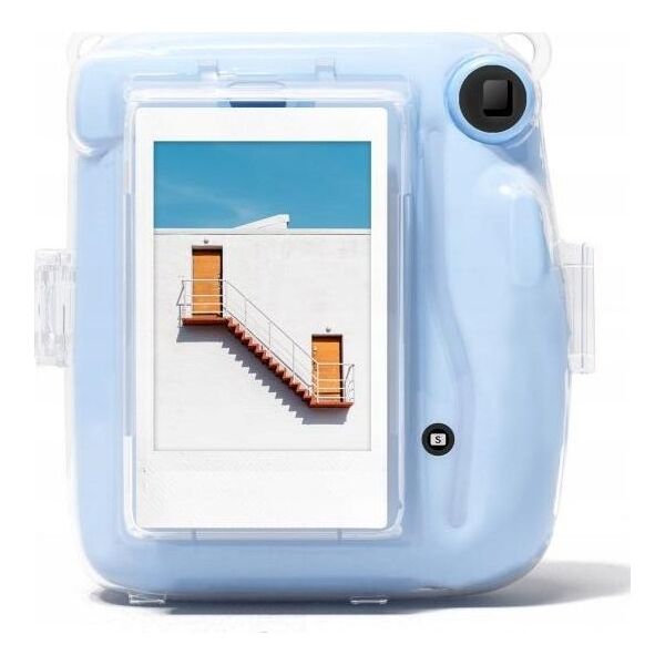 Pokrowiec LoveInstant Futerał Etui Pokrowiec Do Fujifilm Instax Mini 11 / Przezroczysty Z Kieszonką Na Zdjęcia